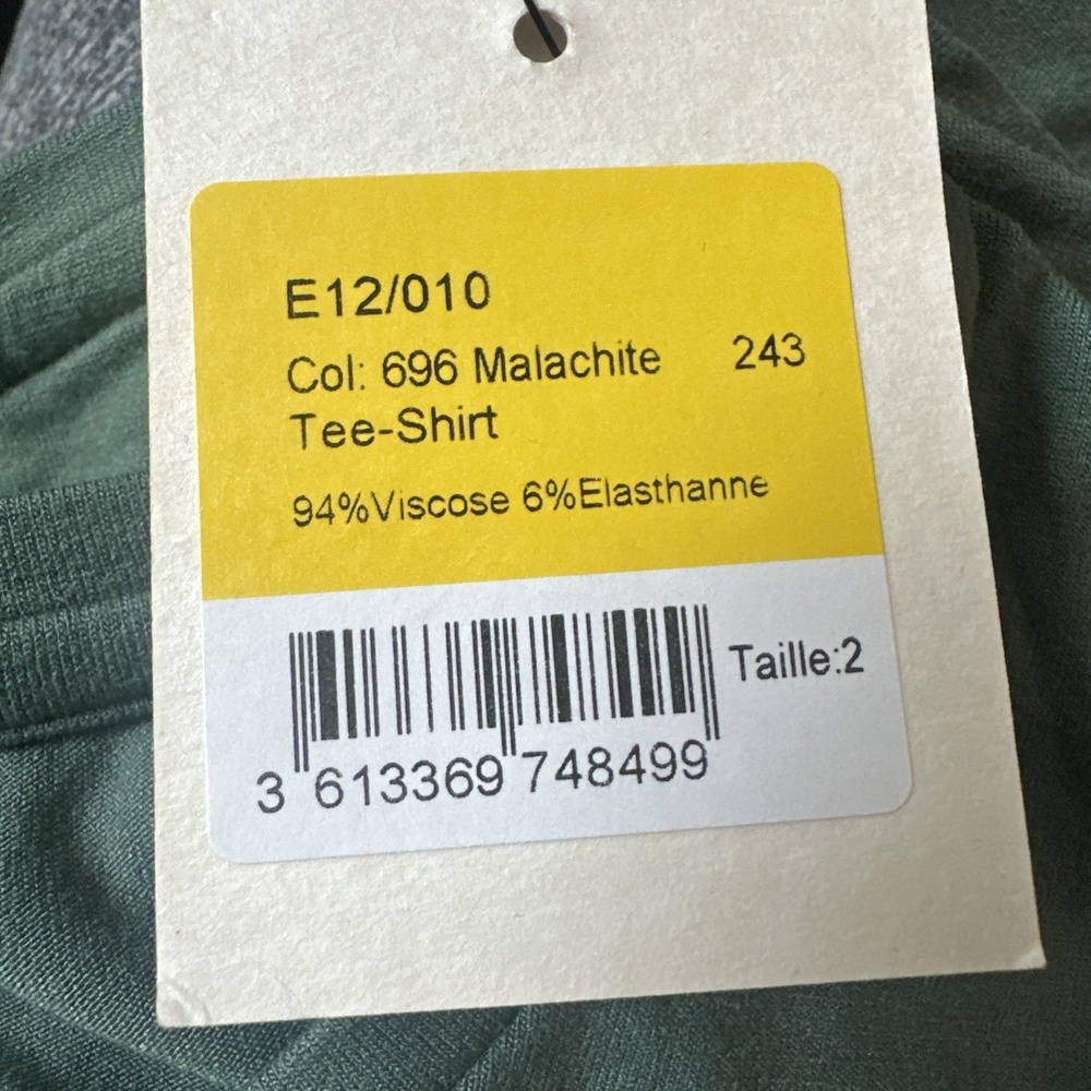 Majestic Filatures Size2/ Small Tee Deluxe Soft Touch Crewneck T-shirt Malachite - Picture 9 of 9
